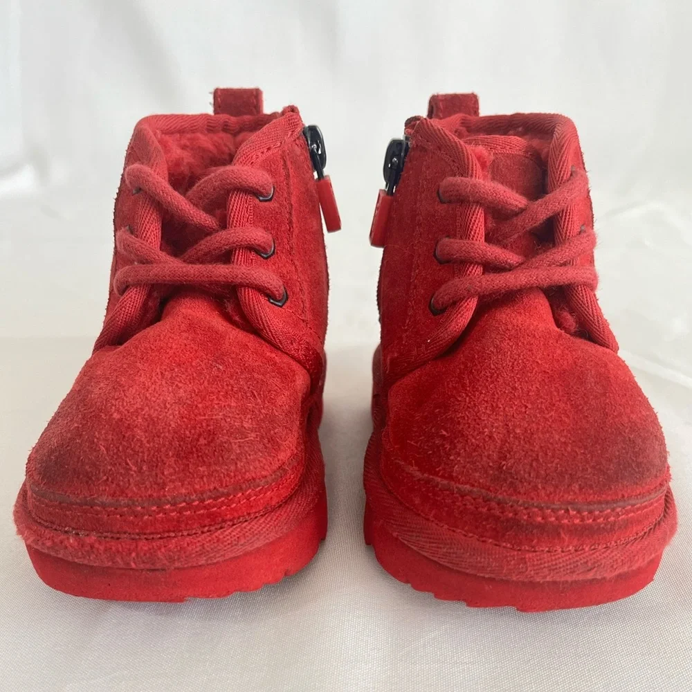 UGG Neumel Red Suede Chukka Boots Toddler 6 Unisex 1017320T